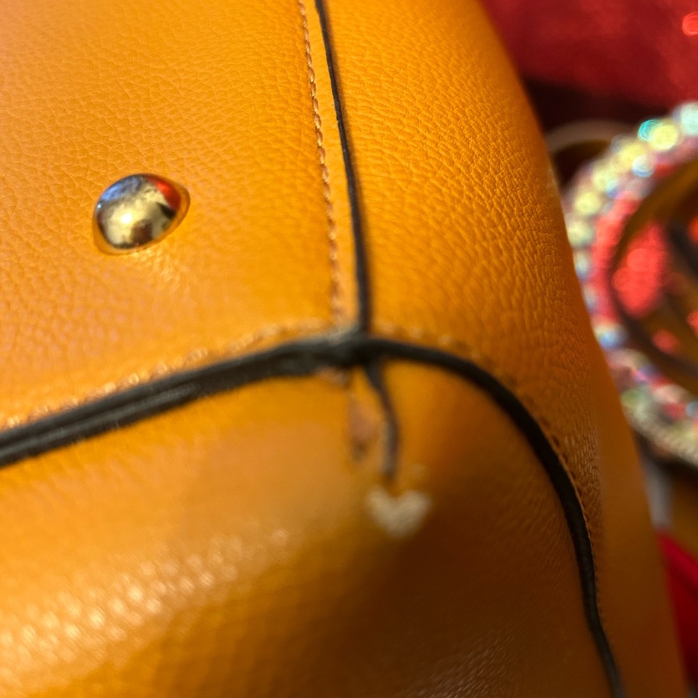 Elegant Mustard Tote Bag with Bow Accent - Picture 8 of 15